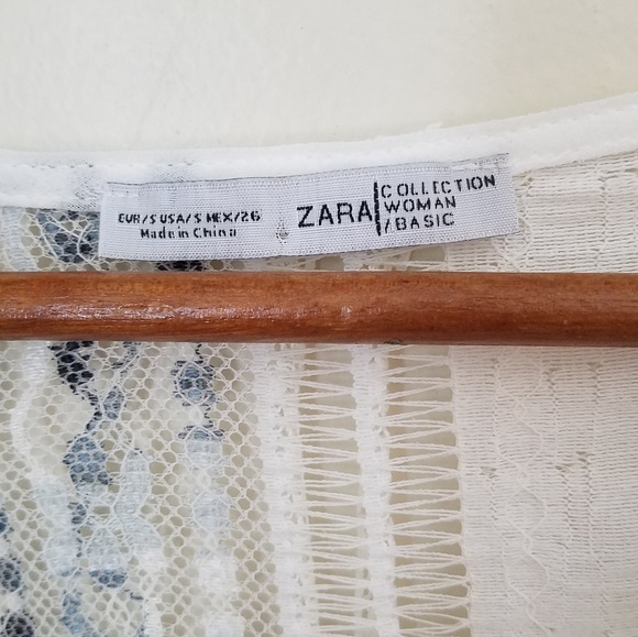 ZARA size small NWOT sheer ruffle top - Picture 6 of 8